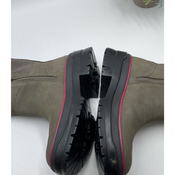 Timberland Women's Malynn Side Zip Boots Leather Waterproof Olive Color Sz 6.5 - Picture 7 of 16